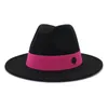 BERETS 2022秋の冬の男性女性Fedoras Felt Felt Hat Jazz Panama Outdoor Vintage Top Cowboy Party