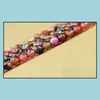 Agate M 4Mm pierres de cristal de pierres précieuses naturelles noir Rose rouge marron Tourmaline perles d'agate à facettes mode accessoires fins bijoux de bricolage Ma Dhhb8