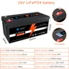 24V120AH 25.6V 리튬 철 포스페이트 배터리 팩 태양열 저장 가정용 전기 RV 지게차 기계 골프 카트