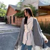 Scarves Korean Autumn and Winter New Water Ripple Pattern Cashmere Scarf Women's Pocket Dual purpose Thickened Shawl Long Tassel Neck