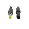 Belysningstillbehör 10st Black 4,0 mm x 1,7 mm DC Power Male Plug Jack Adapter Rak lödanslutning