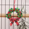 Decorative Flowers Christmas Wreaths For Front Door 8 Inch Wreath Holiday Decorations Artificial Plaid Bow