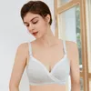 Intimo premaman Reggiseno per allattamento in pizzo Reggiseno per allattamento senza fili Reggiseno per allattamento al seno per donne incinte Gravidanza Seno Taglia unica Biancheria intima per dormire 20221018 E3