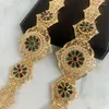 Pasy Arabian Sunflower Pas okrągły kryształowy łańcuch metalowy kwiatowy łańcuch na przyjęcia weselne