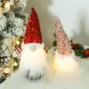 UPS nouvelles décorations de Noël Lufu perles chapeau bande lampe forêt homme poupée sans visage vieil homme poupée ornements RRA513