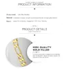 Pure Gold Filled Men Chain Halsbandsmycken 24K 10mm Tung Figaro -kedja 22 tum