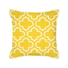 Travesseiro simples de impressão geométrica da capa amarela travesseiro personalizado sofá decoração em casa