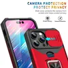 Porte-cartes anneau magnétique étuis de téléphone pour Iphone 14 Pro Max Samsung Galaxy A23 A03S S22 Google Pixel 7 Moto G 5G 2022 protection d'objectif housses d'armure