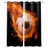 Curtain Soccer Balls Football Window Interior Valance Door Room Drape For Kitchen Living Bedroom Decoration Curtains