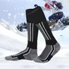 Spor çorapları kış termal kayak kalın pamuklu sıcak snowboard bisiklet erkek kız kayak yürüyüş bacağı sıcak