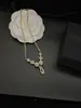Pendanthalsband Dubbel C6 Diamond Necklace CLAVICLE CHAIN ​​KVINNA Justerbar längd Designer Smycken Guldkedjan lyxhjärta för män kvinnor Bijoux