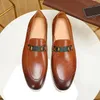 Mocassins de luxo de grife Princetown fivela de metal masculino couro estampado bordado sapatos lisos tamanho 38-46