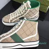 2022 Ny mode canvas sko kvinnor skor designers tennis beige blå tvättade jacquard denim ess gummisulen broderad vintage sneaker toppkvalitet