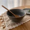 Miski nordycka matowa miska porcelanowa porcelanowa ryż ceramiczny czysty kolor prosty sałatkowy restauracja codzienna zastawa stołowa