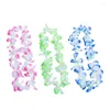 Decorative Flowers 50PCS Colorful Wreaths Decor Hawaiian Flower Garland Necklace Beach Theme Party