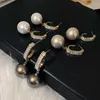 Dangle Earrings Fashion Korean Oversized White Imitation Pearl Drop For Women Bohemian Gray Round Wedding Jewelry Gift