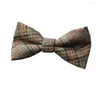 Bow Ties Men's Woolen Fabric f￶rf￶rbindad f￶r aff￤rsformella br￶llop Male Shirt Dress Bowties