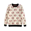 Designer Women Shirt Top Top maglione Lettera a maglia a maglia Double G Jacquard Knittings Long Sleeve Style Style Top