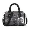 Evening Bags Vintage Women Messenger Bag Skull Printing PU Personality Trend Top-handle Small Handbags for Business Daily L221014