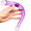 Beauty Items for Women 13 Small Anal & Vagina Curved Double Ended Thrust G-spot Dildo Dong with Penis Head Lesbians Beginners