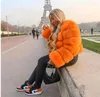 女性の毛皮高品質のフェイクコート女性ファッションエレガントな長袖太い暖かいジャケット毛皮の秋の冬ミンクフェムトップ2022