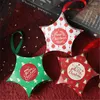 Decorações de Natal 10pcs Caixa de presente de estrela vermelha/verde para festa de aniversário Favorias de chocolate Candy Candy Supplies Papai Noel