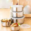 Bowls 5Pcs Stainless Steel Set Capacity Nesting Mixing Bowl Kitchen Cooking Salad Vegetable Storage Container With Lid