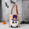 Sacos de linho de padr￵es de Halloween Festive Festive Supplies Gift Bag Decoration Candy Bag Decora￧￵es de Natal para casa