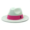 BERETS 2022秋の冬の男性女性Fedoras Felt Felt Hat Jazz Panama Outdoor Vintage Top Cowboy Party