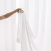 Gordijn vaste witte tule pure gordijnen voor woonkamer decoratie slaapkamer moderne voile organza stof gordijnen