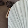 Ventagli bianchi rotondi con cornice e manico in bambù Bomboniere per bomboniere Regali Ventaglio di carta per mare GCB16402