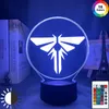 Night Lights Acrylic Light Sign Game The Last Of Us 2 Colorful Led For Bedroom Room Decor Usb Battery Powered Desk Lamp