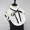Bow Gine Women White Stand Fake Wothers Vintage Half Shirt Blouse свитер декоративный съемный ожерелье-колье-колье-колье Decor