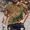 Męskie koszulki T-shirty Drukuj koszulka z krótkim rękawem Mężczyźni Casual Summer O Neck Tee Fashion Harajuku Męskie Ubrania 2022 Męskie topy