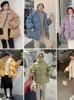 Abrigos de trinchera para mujer Otoño 2022 Mujeres Chaqueta corta Invierno Grueso con capucha Algodón Acolchado Femenino Coreano Suelto Puffer Parkas Damas de gran tamaño