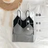 Canottiere da donna Per il tempo libero da donna Sport senza schienale sexy Reggiseno multifunzionale Sling Alla moda senza maniche con scollo a V Gilet corto senza cornice raccolto