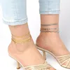 Anklets Fashion Stainless Steel Star Anklet for Women Foot Gold Color Chain Bracelet Birthday Accessories Gift