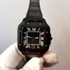 Stypowe zegarki dla mężczyzn oglądać nową wersję Unisex Masowe zegarek 37 mm czarne wybierane skórzane paski paski