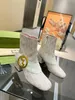 Designer Laureate Women Boots Brand Flamingos Love Arrow Medal Martin Boot Winter Echt lederen grof hakschoenen