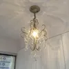 Hängslampor American Country Garden Retro Europe Nordic Tarmabell Entré Aisle Restaurang Bedroom Home Liten LED Crystal Chandelier