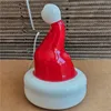 Стеклянная вода Bong Dab Rig Рождественская шляпа Подарок кальян 10 -мм деварский женский сустав Красная белая труба Бонгс борициликат мини -риг Perc Craftbong