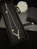 Collares colgantes Doble C6 Collar de diamantes Cadena de clavícula Mujer Longitud ajustable Diseñador Joyería Cadena de oro Corazón de lujo para hombres para mujer Bijoux