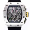 Luxury Mens Mechanics Watch RM11-03RG Series Watch Titanium Style Flyback Timing Helt automatisk mekanisk