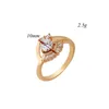 Wedding Rings High Charming Red&White Crystal For Women Band Vintage Black Gold Colour Ring Wholesale