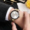 Armbanduhren Luxusdesigner M￤nner Full Edelstahl Quarz sehen Goldene Strass -Mode -Business -Armbanduhr Horloges Mannen Montres