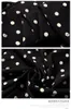 2022 Autumn Stand Collar Polka Dot Beaded Dress Black Long Sleeve Rhinestone Mid-Calf Midi Casual Dresses C2S123751