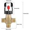 Badaccessoire set thermostatische mengklep vaste messing g1/2 voor douchesysteem watertemperatuurregeling bassin thermostaat