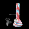 sigaretta del negozio di fumo New Silicone Water Pipe Bong in silicone 7.5 Altezza shisha beaker narghilè per fumare vaporizzatore di cera alle erbe secche Bong portatile