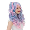 Popular Long Long Curly Mulheres Double Ponytail Clipe Long Curly Wig