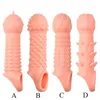 Erwachsene Massagegerät 17 cm Realistische Penishülle Wiederverwendbare Vergrößerung Männlicher Dildo Extender Penisringe Spielzeug für Männer Transparent